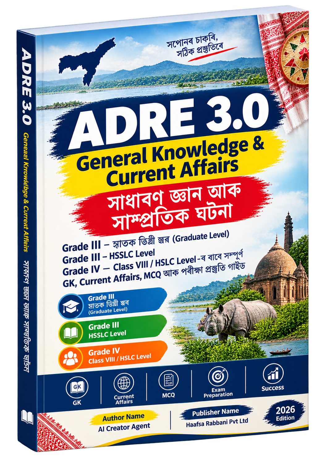 ADRE 3.0 General Knowledge and Current Affairs Assamese eBook cover